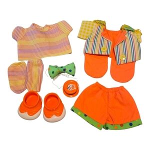 Cabbage Patch Kids Vintage 1980s Circus Clown Orange Doll Clothes 9-Piece Set